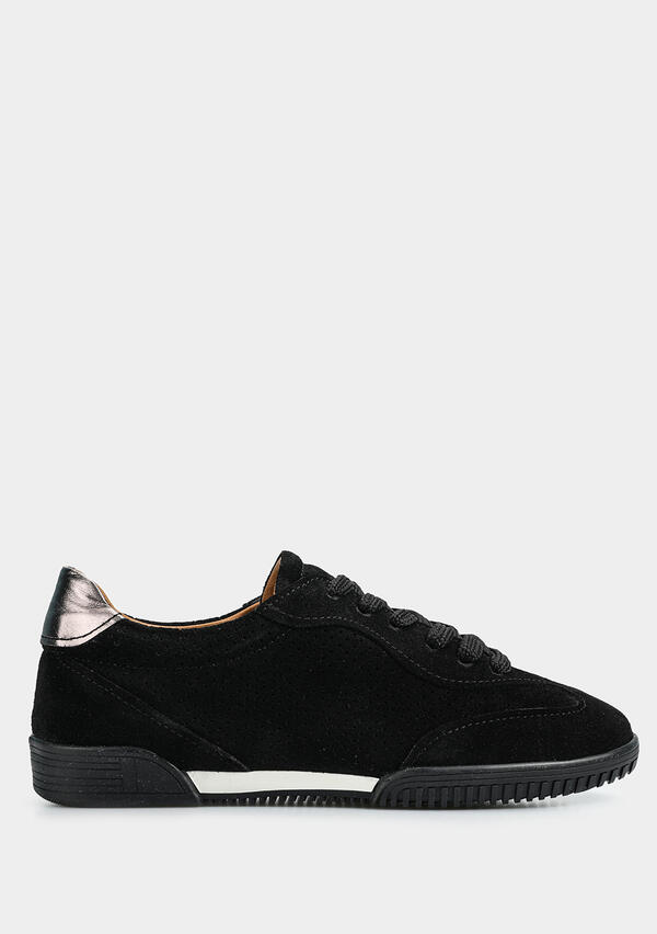 Siyah Deri Kadın Sneaker