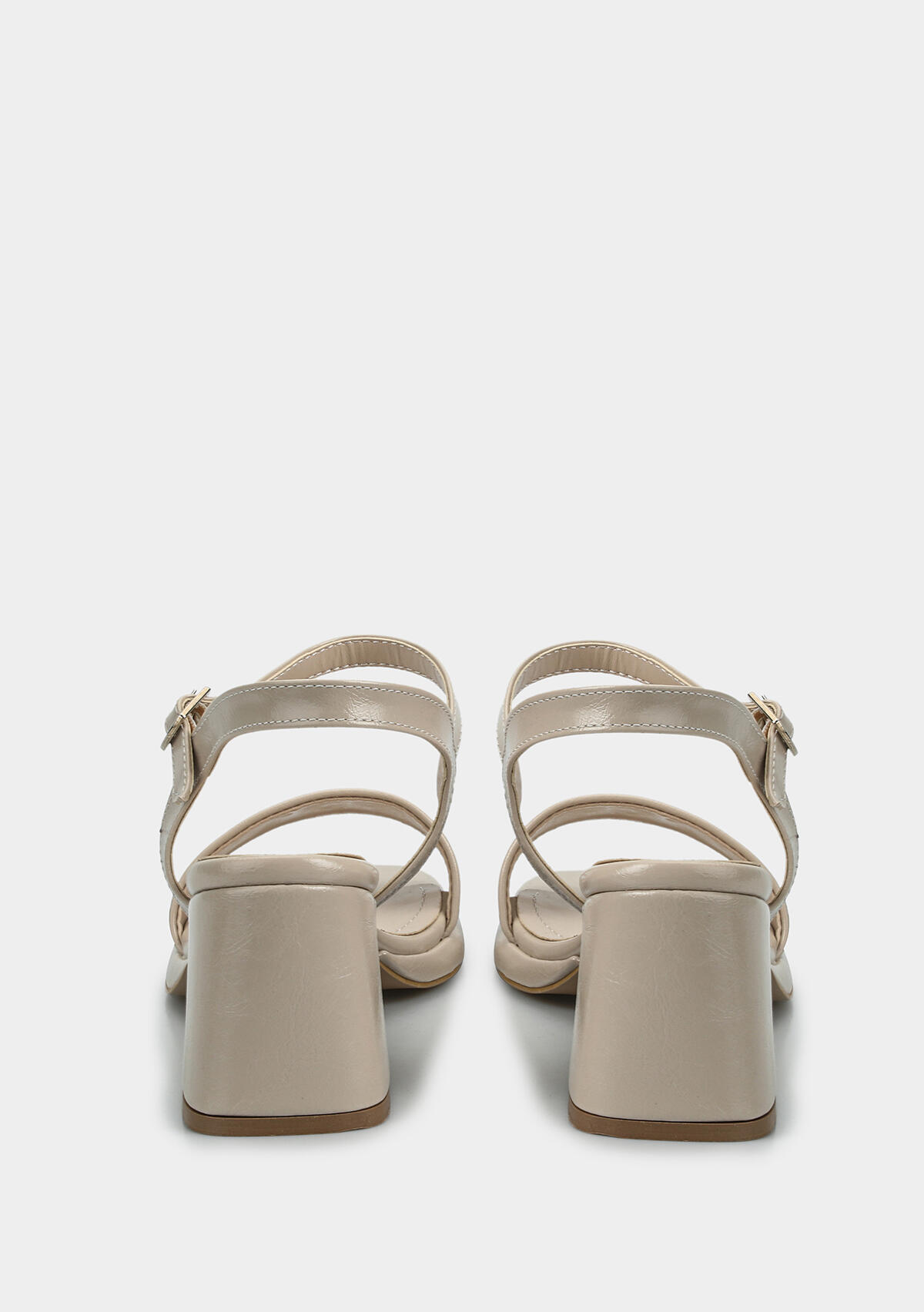 Bej Kadın Topuklu Sandalet