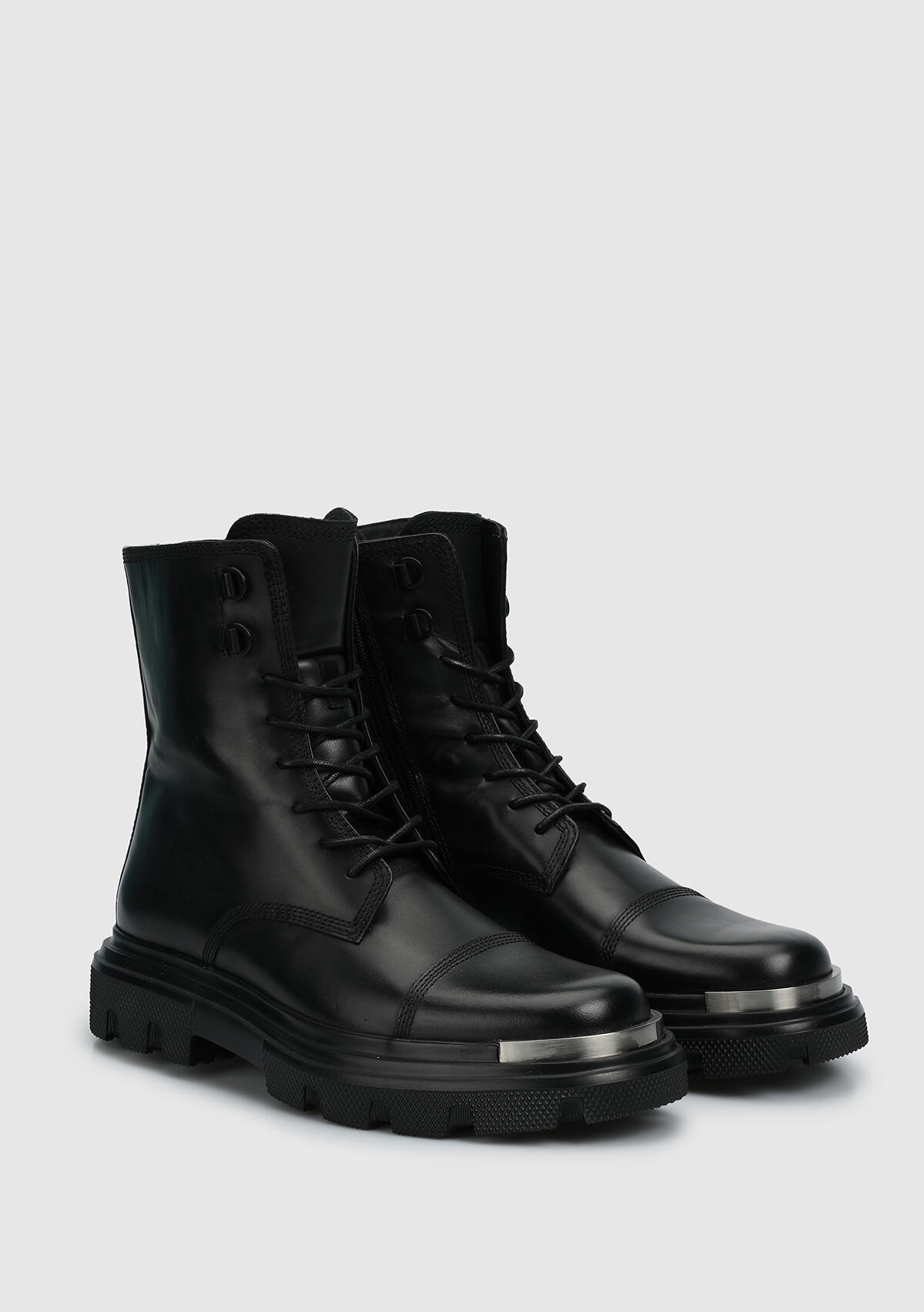 Siyah Deri Erkek Bot