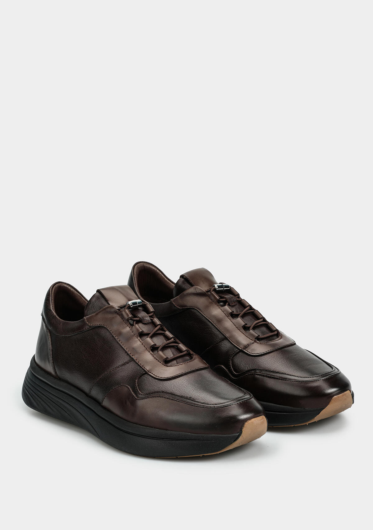 Kahve Deri Erkek Sneaker