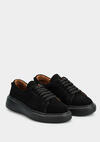 Siyah Deri Kadın Sneaker