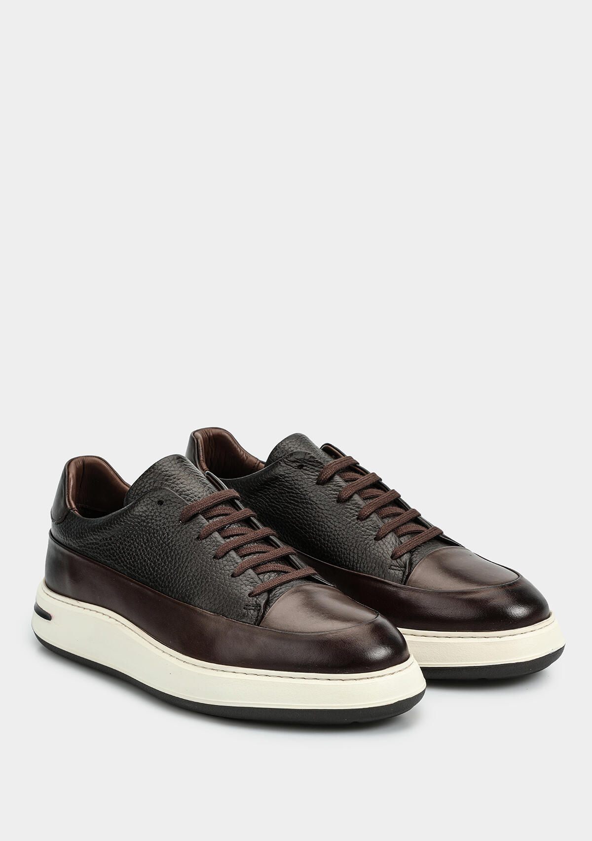 Kahve Deri Erkek Sneaker