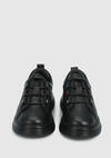 Siyah Deri Kadın Sneaker