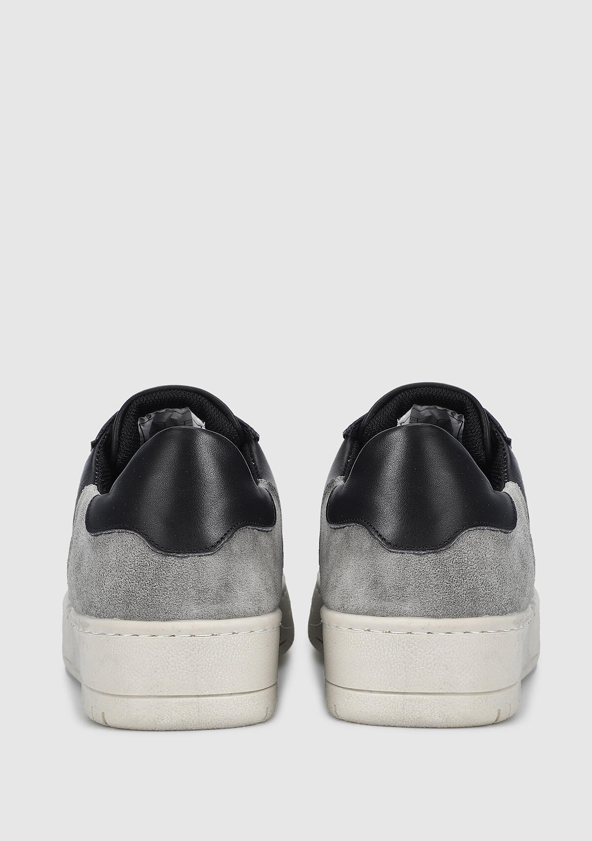 Gri Deri Kadın Sneaker