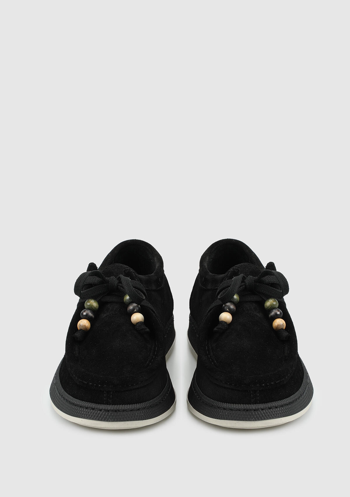 Siyah Deri Kadın Ayakkabı