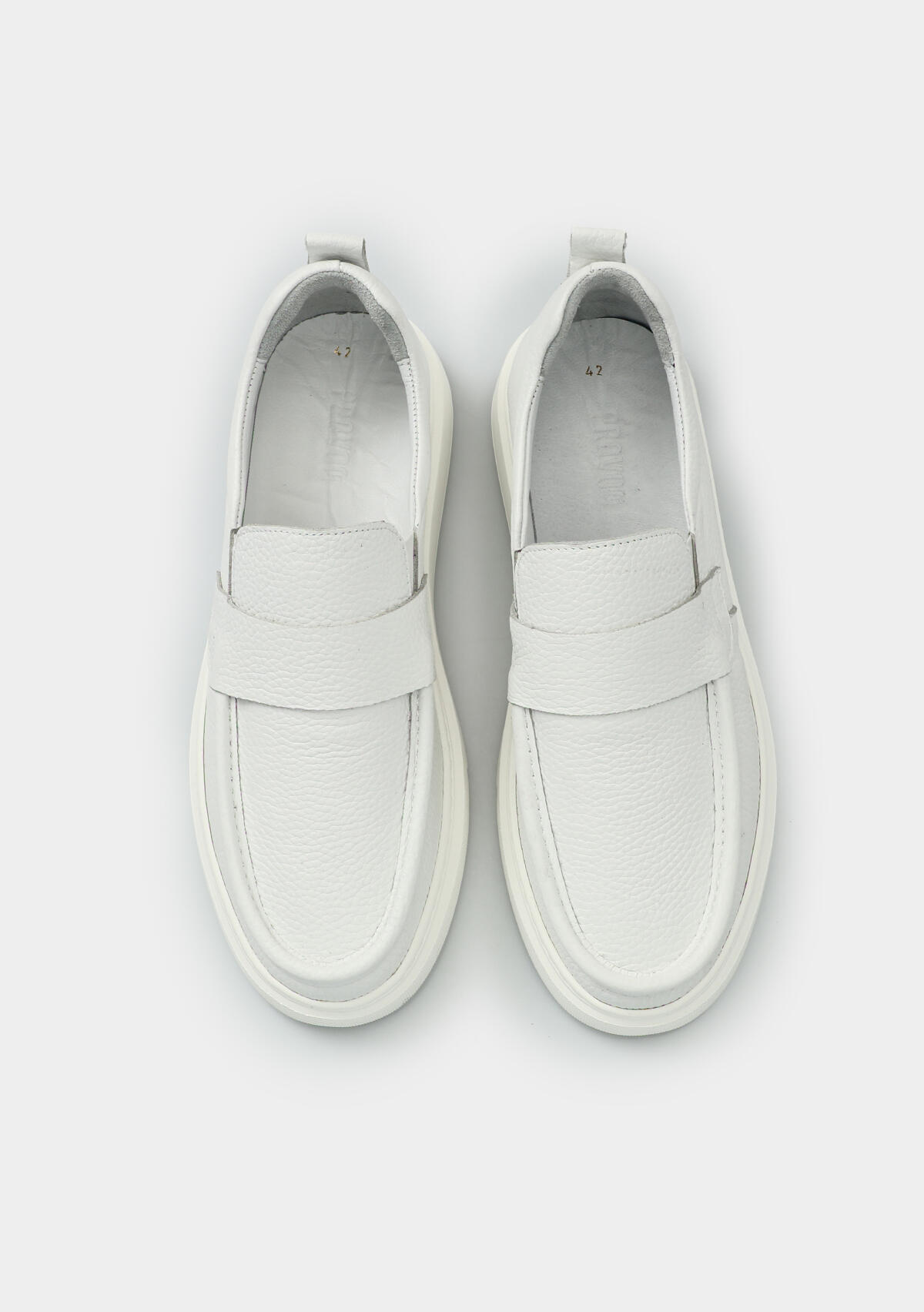 Beyaz Deri Erkek Ayakkabı