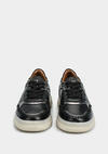 Siyah Deri Kadın Sneaker