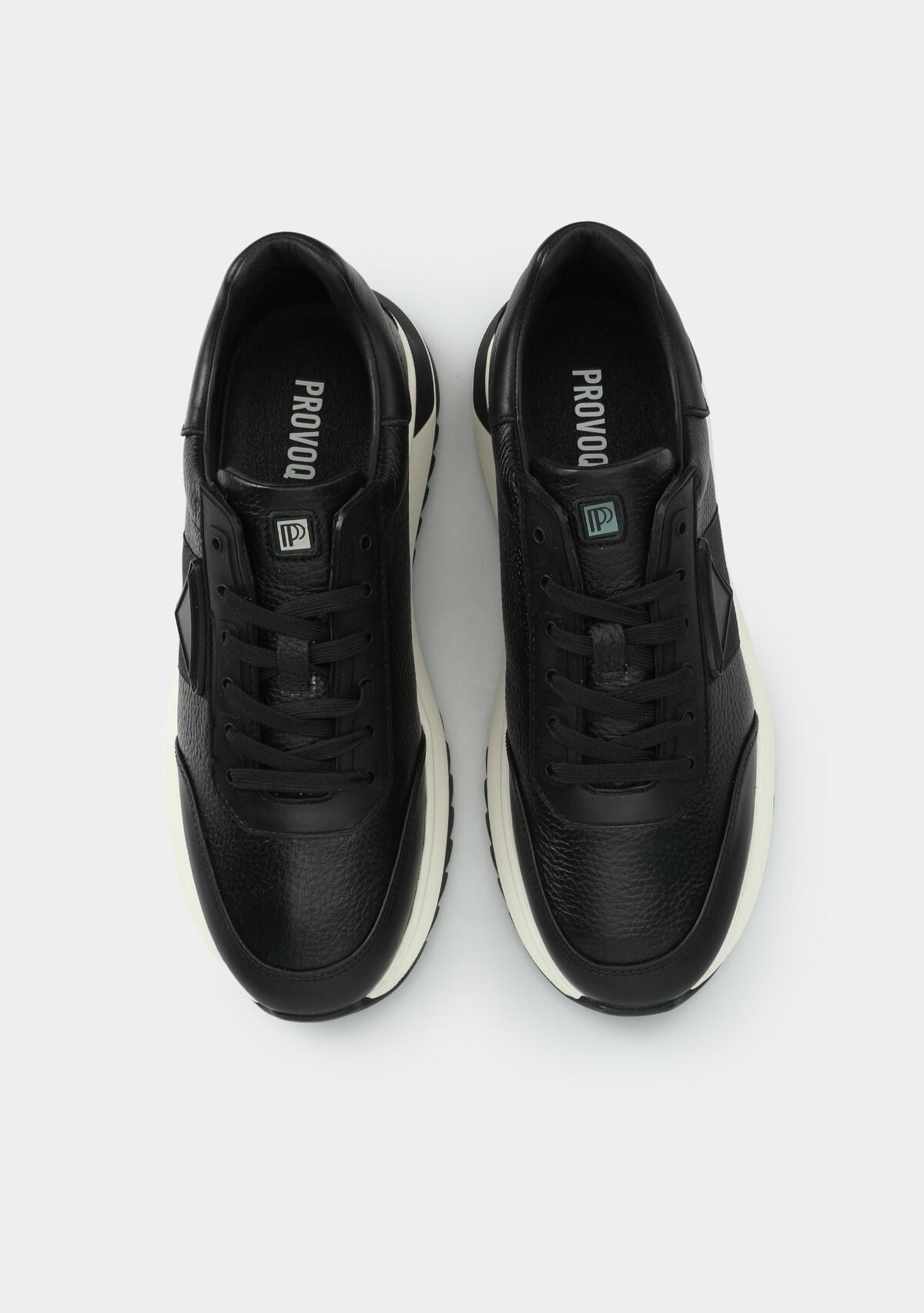 Siyah Deri Erkek Sneaker