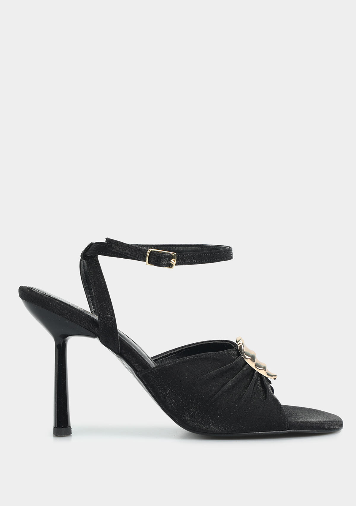 Siyah Kadın Topuklu Sandalet