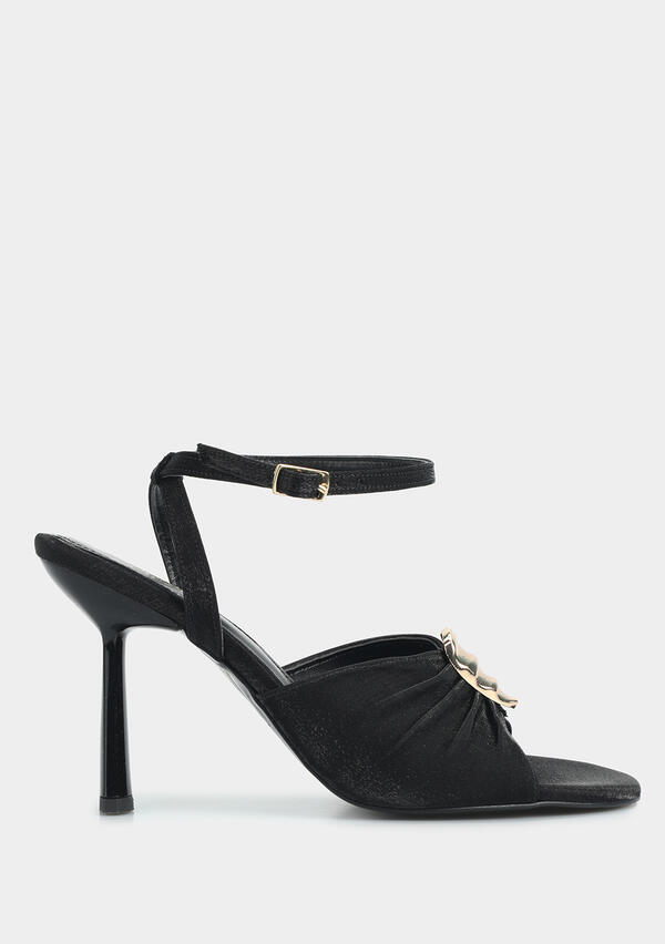 Siyah Kadın Topuklu Sandalet