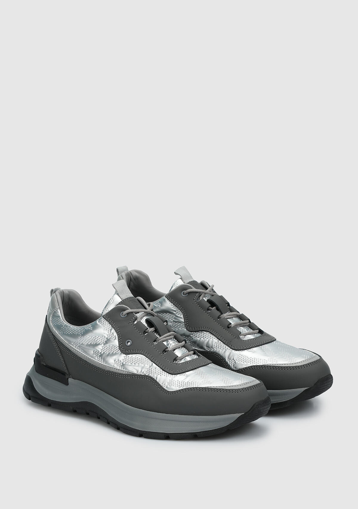 Gri Deri Erkek Sneaker