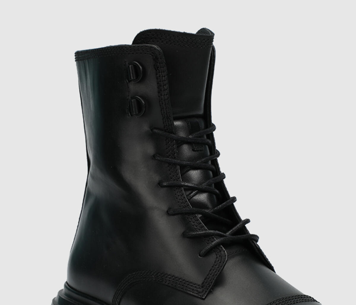 Siyah Deri Erkek Bot