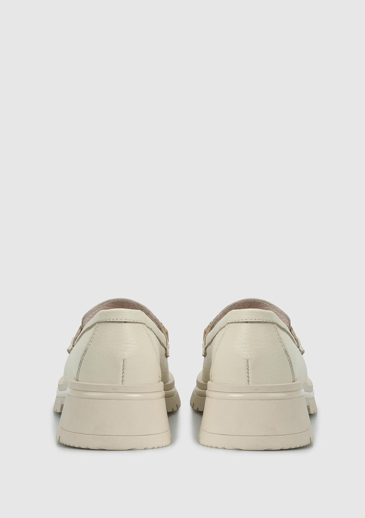 Bej Deri Kadın Ayakkabı