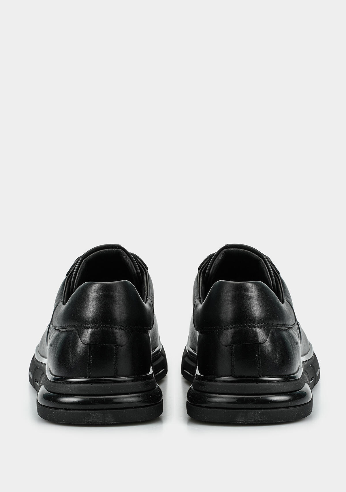 Siyah Deri Erkek Sneaker