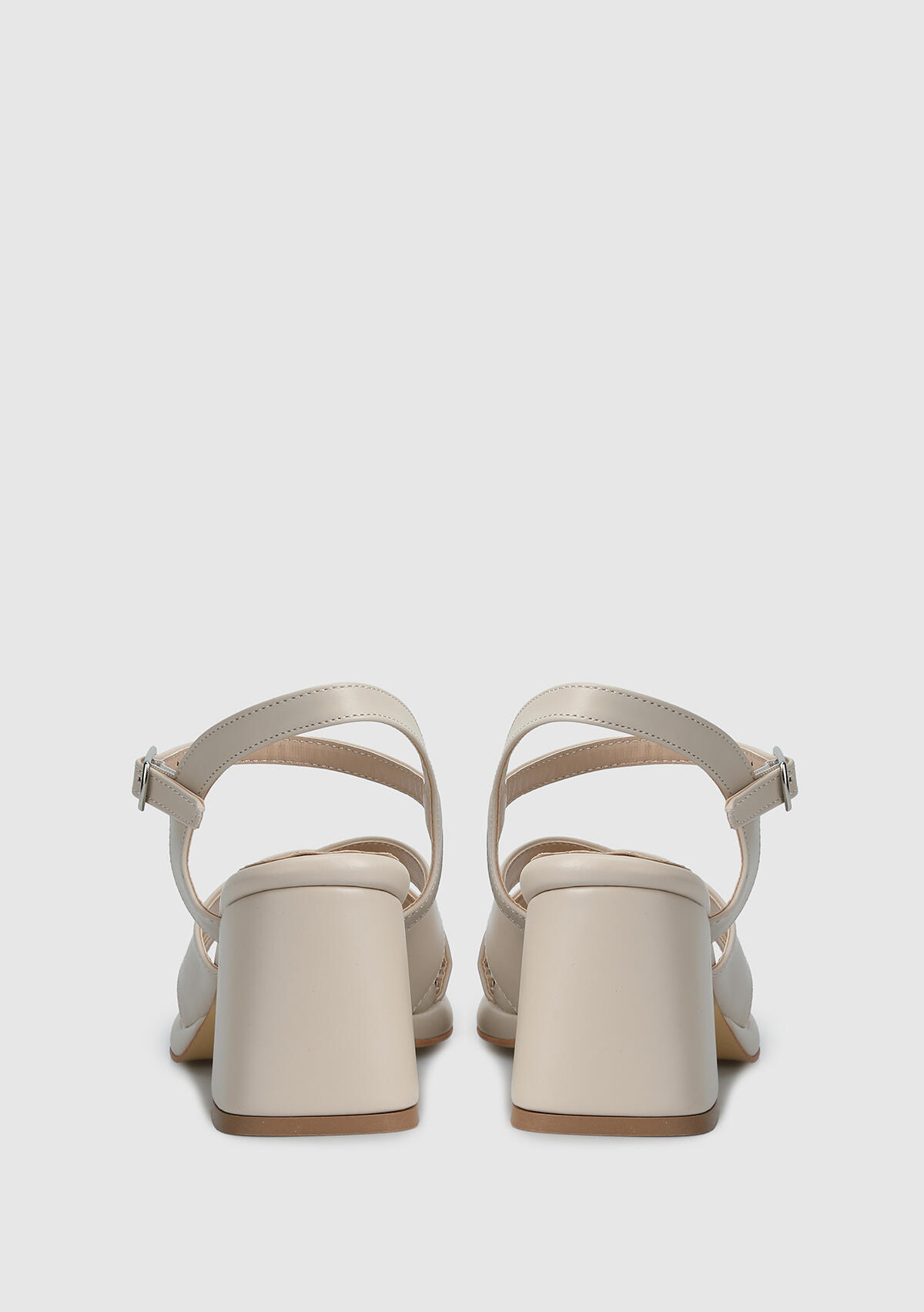 Bej Kadın Topuklu Sandalet