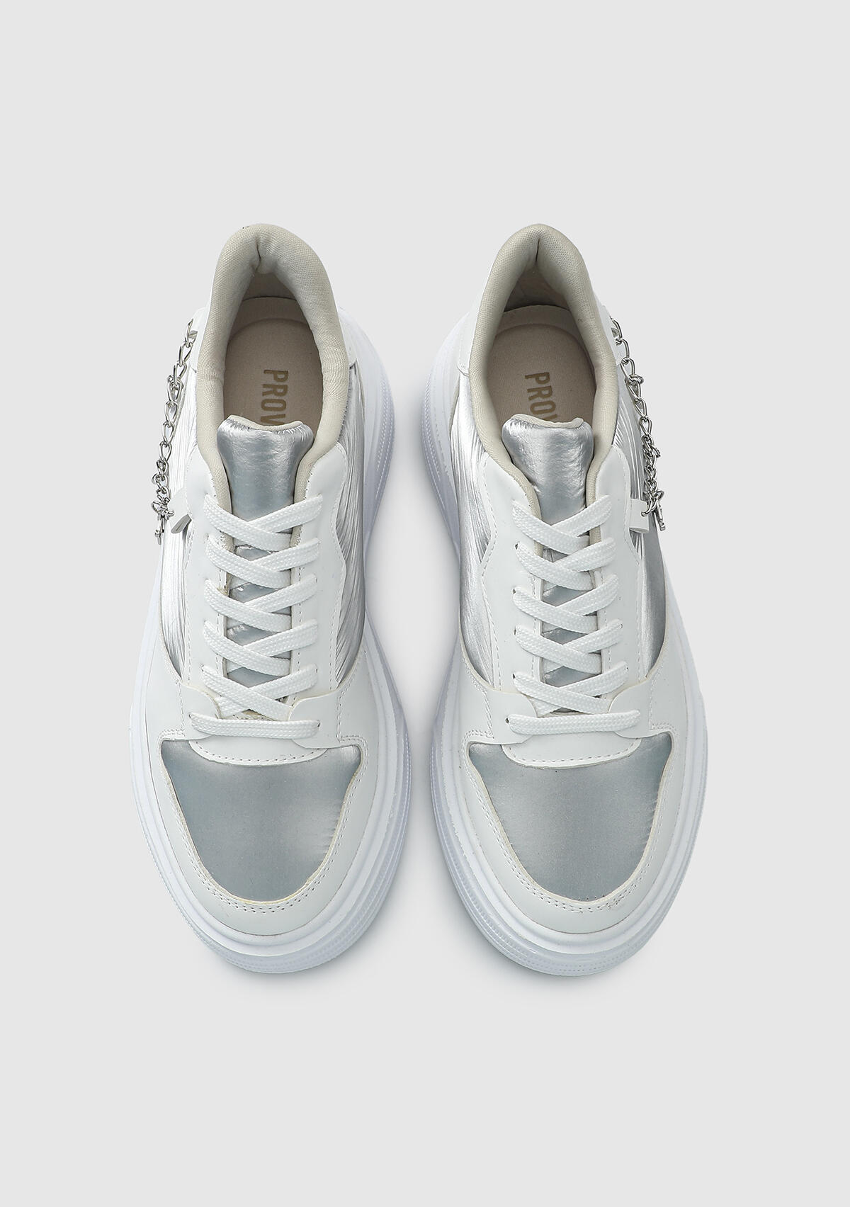 Beyaz-Gri Kadın Sneaker