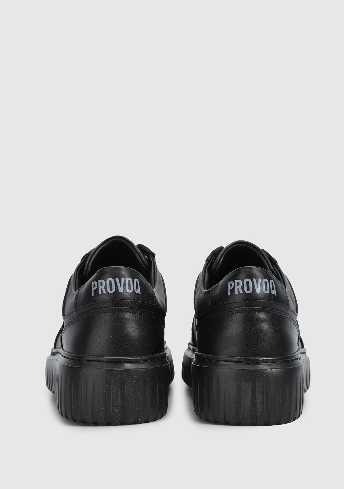 Siyah Deri Erkek Sneaker