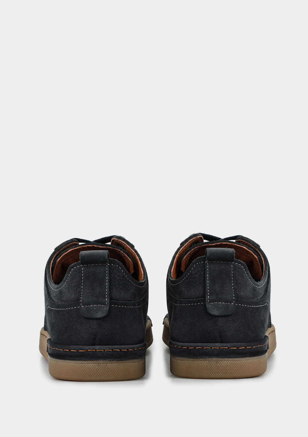 Lacivert Deri Erkek Sneaker