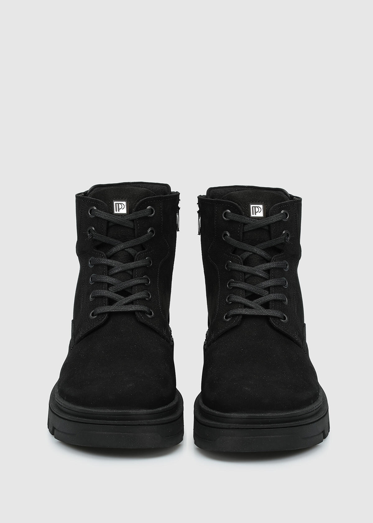 Siyah Deri Erkek Bot