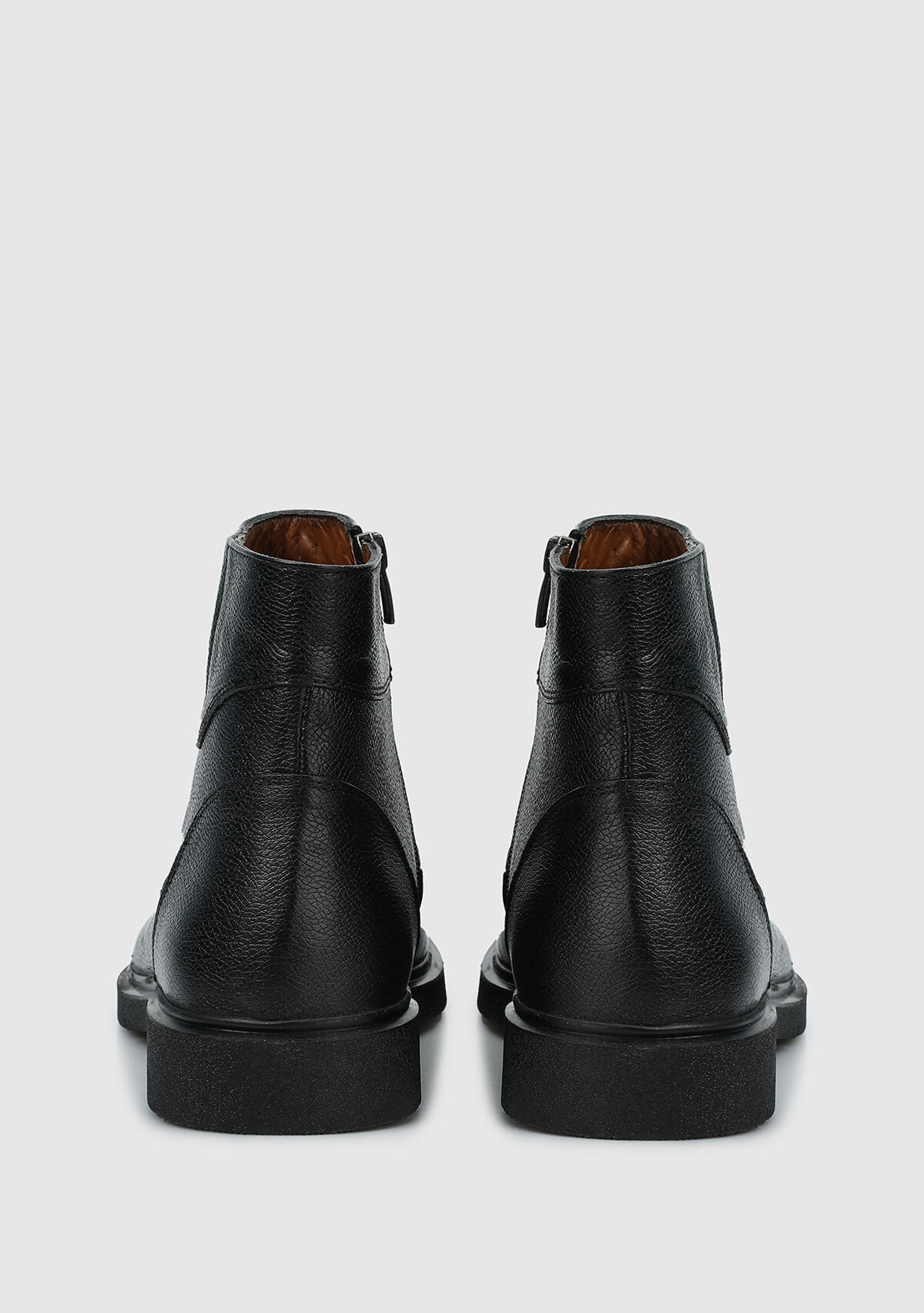 Siyah Deri Erkek Bot