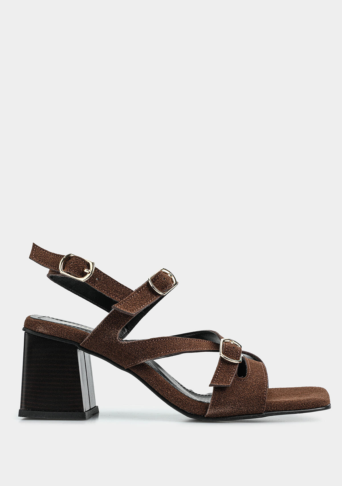 Kahve Kadın Topuklu Sandalet
