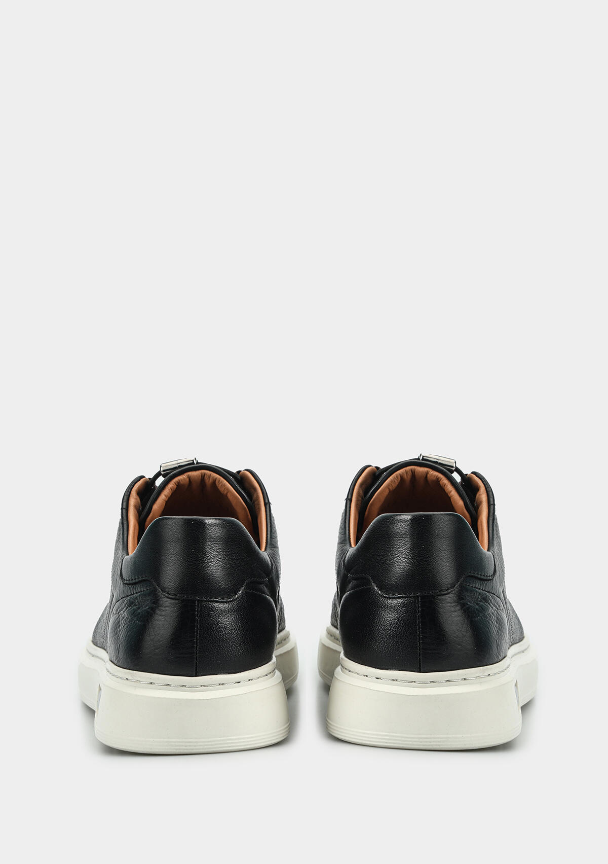 Siyah Deri Erkek Sneaker