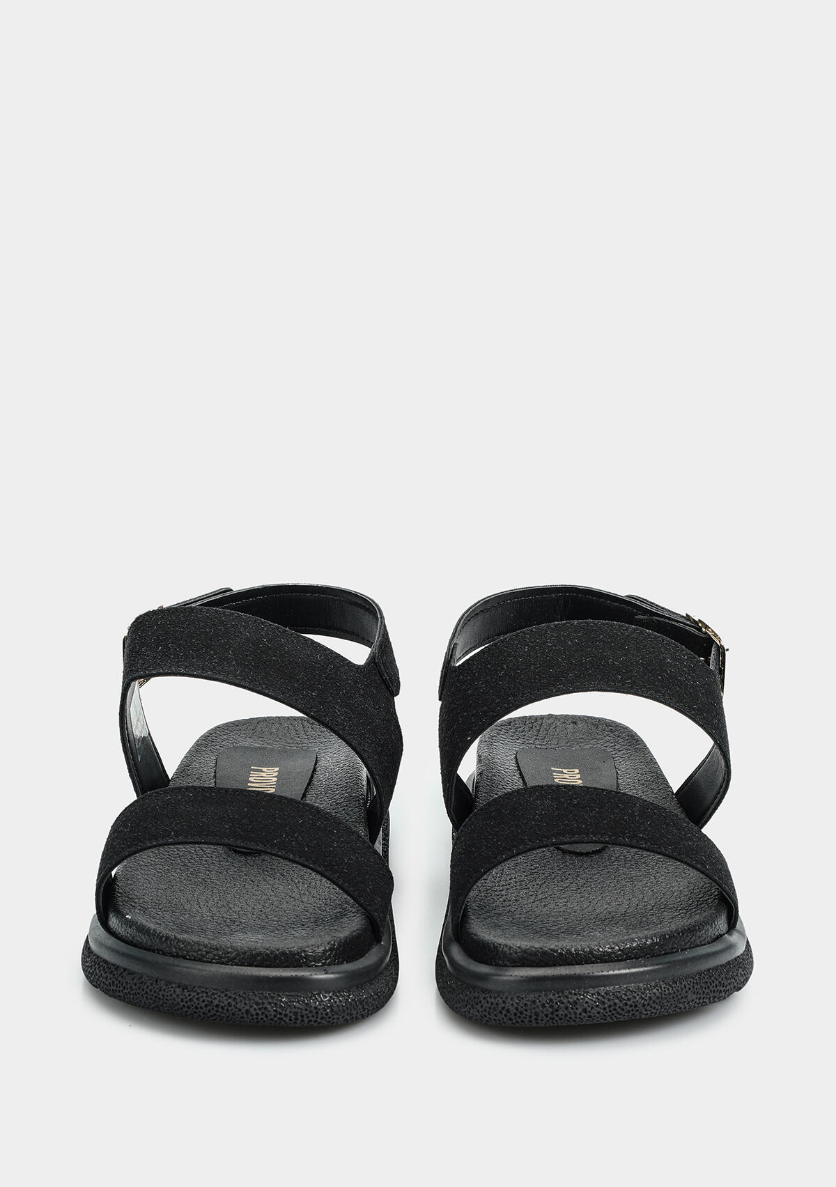 Siyah Kadın Düz Sandalet