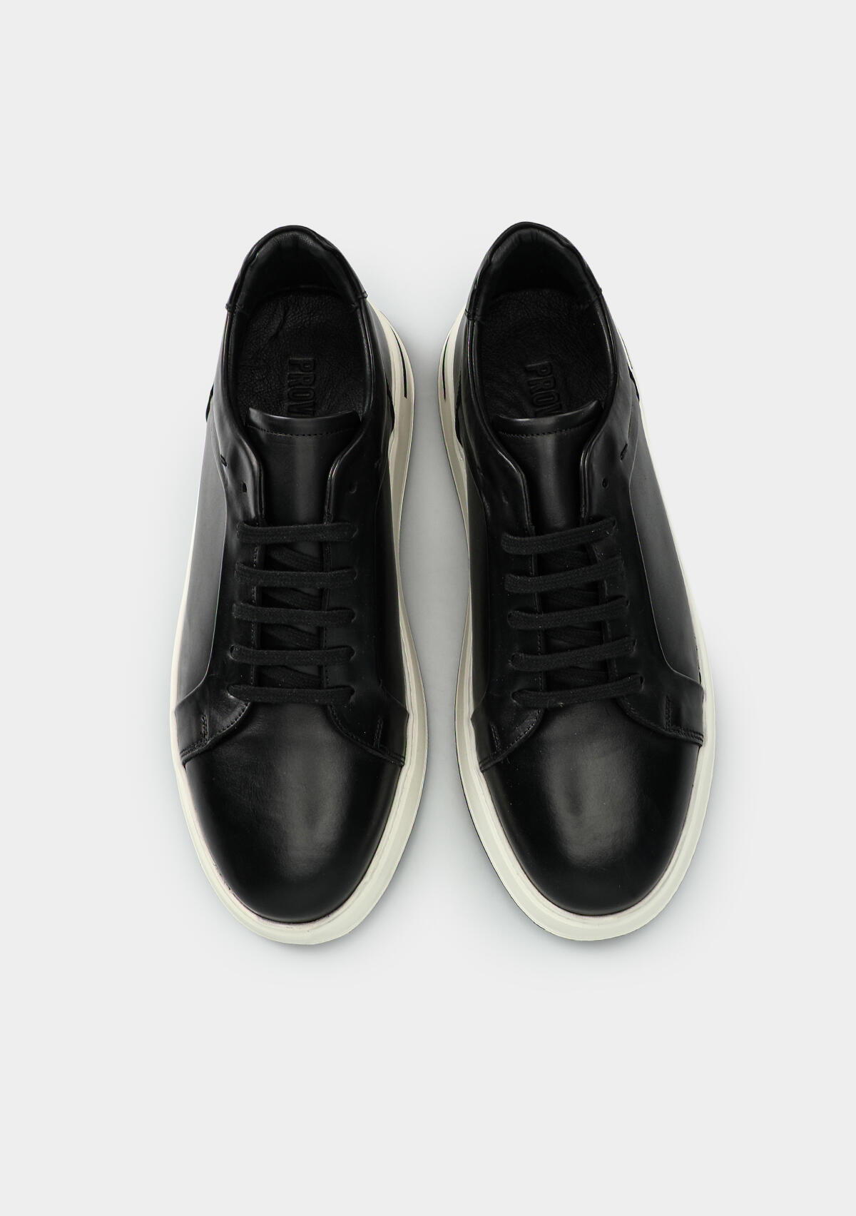 Siyah Deri Erkek Sneaker