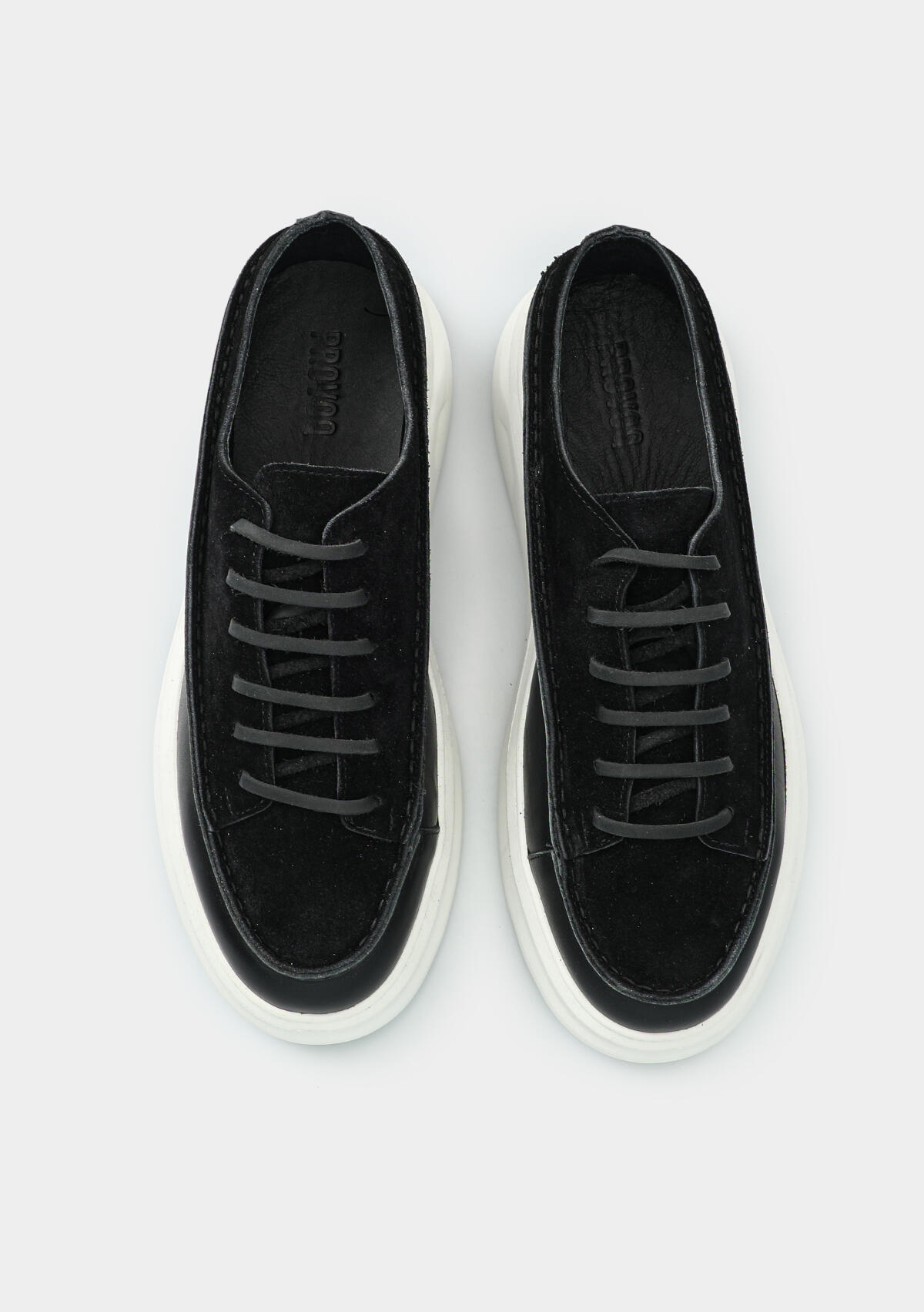 Siyah Deri Erkek Sneaker