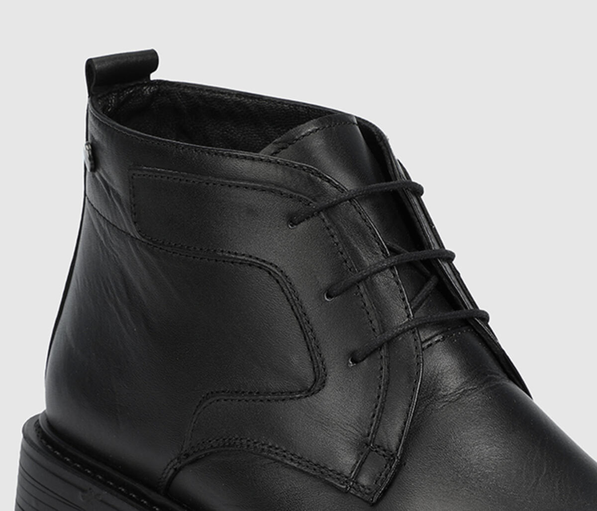 Siyah Deri Erkek Bot