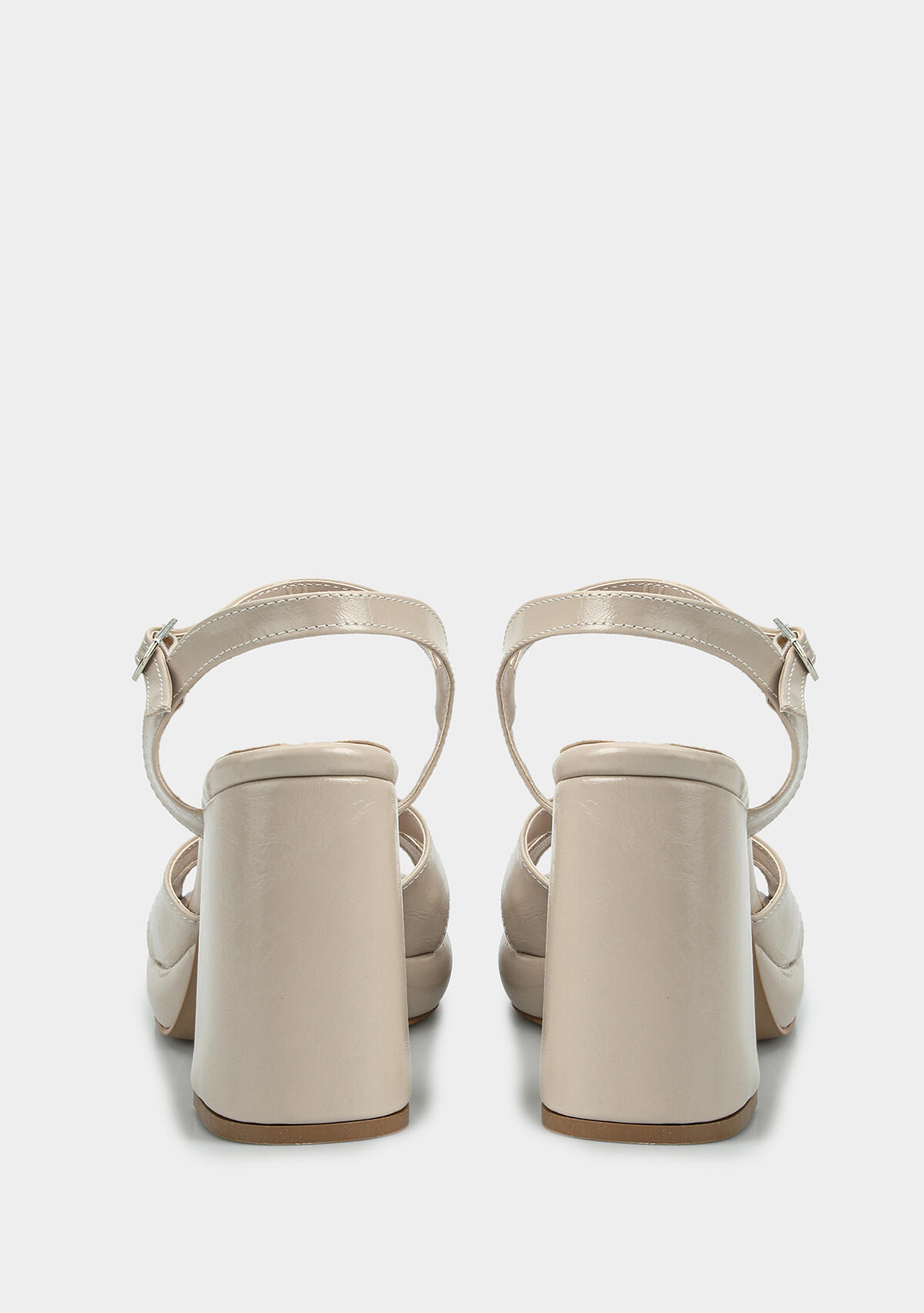 Bej Kadın Topuklu Sandalet