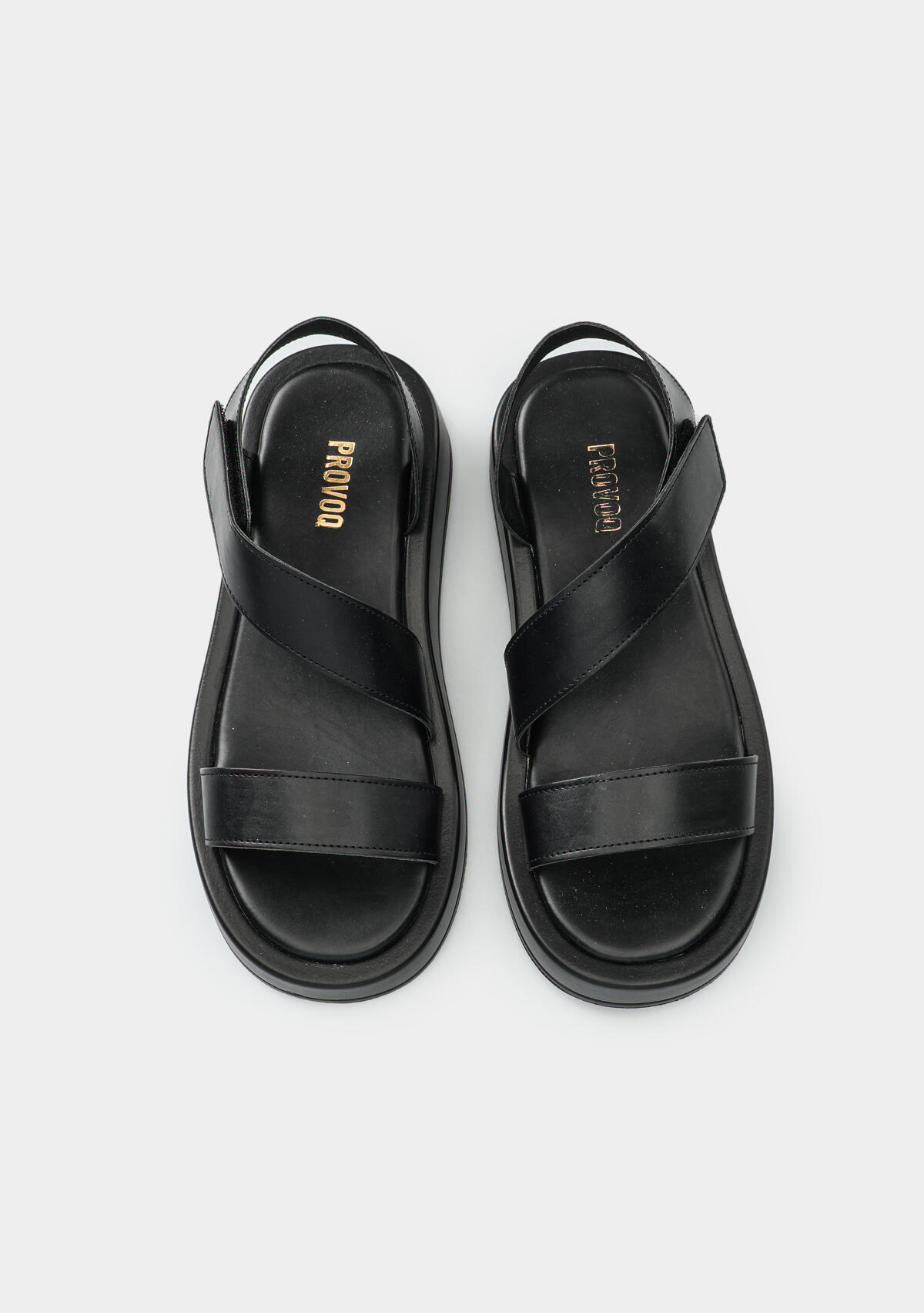 Siyah Kadın Düz Sandalet