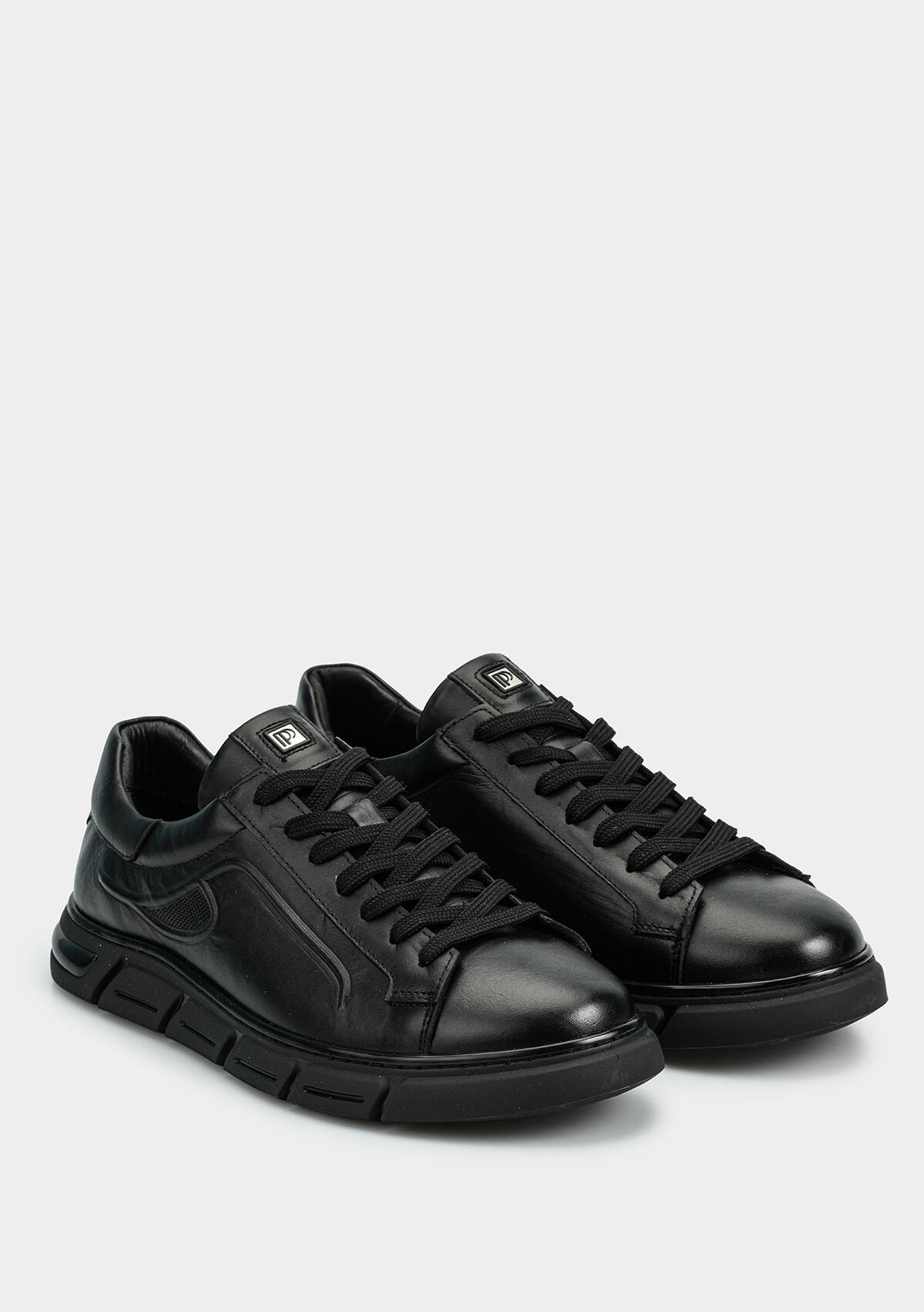 Siyah Deri Erkek Sneaker