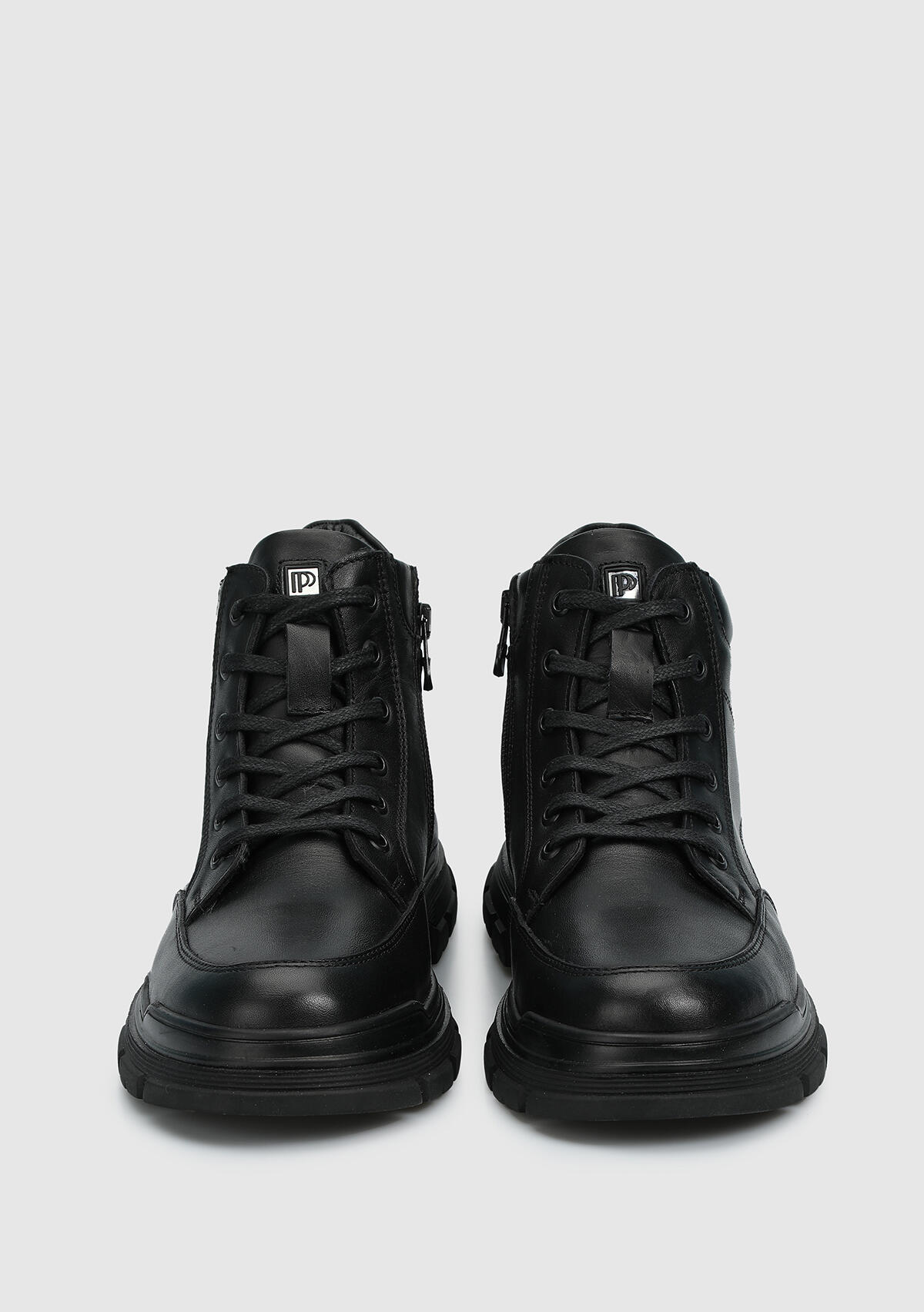 Siyah Deri Erkek Bot