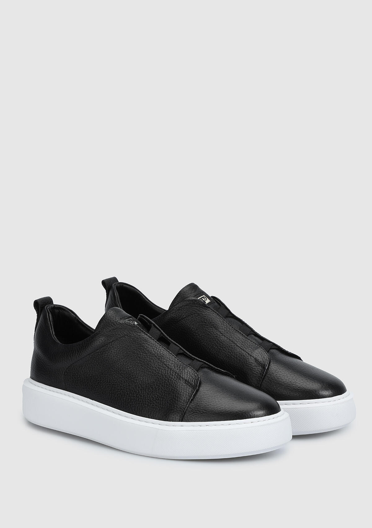 Siyah Deri Erkek Sneaker