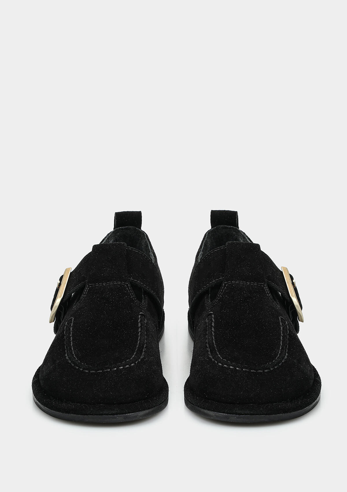 Siyah Deri Kadın Ayakkabı