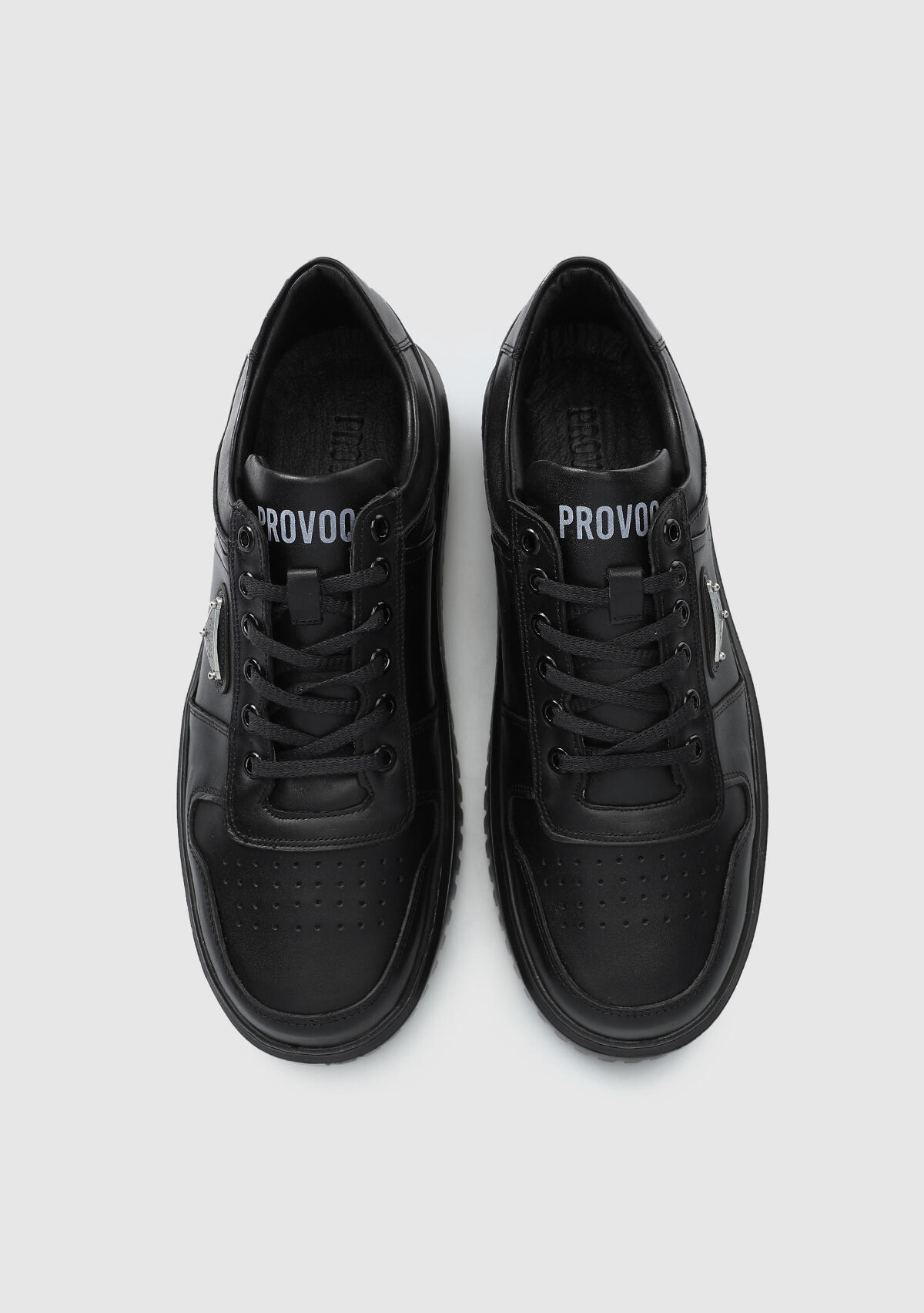 Siyah Deri Erkek Sneaker