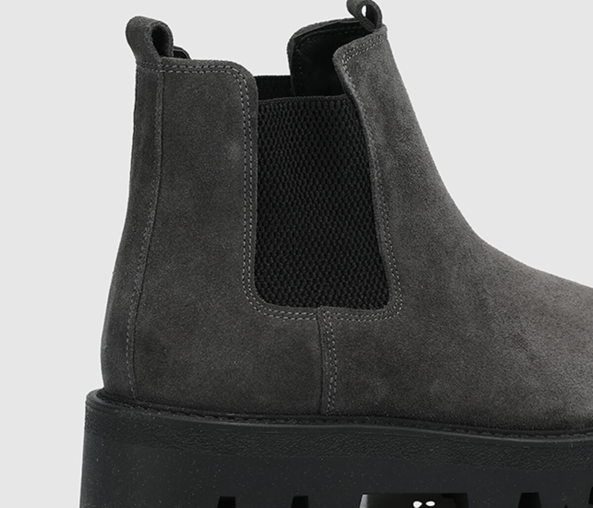 Antrasit Deri Erkek Bot