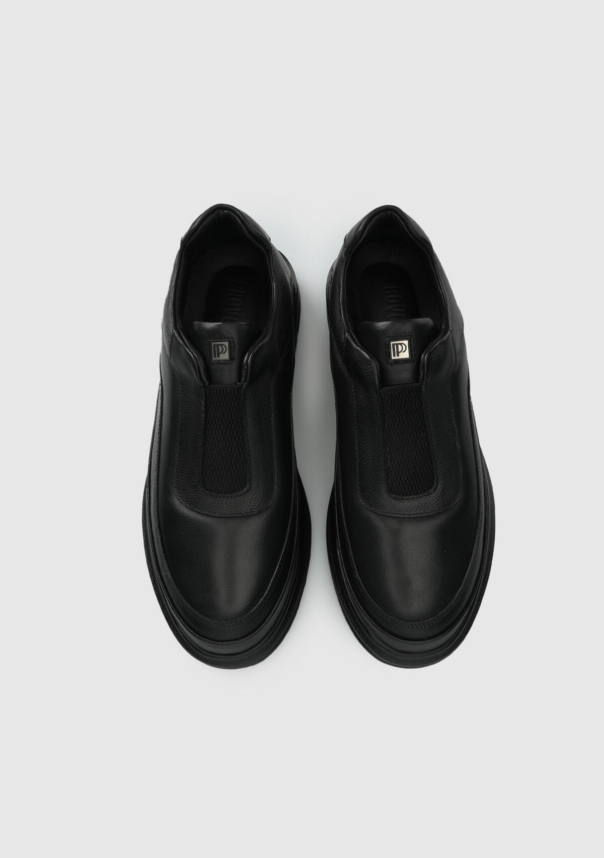 Siyah Deri Erkek Sneaker
