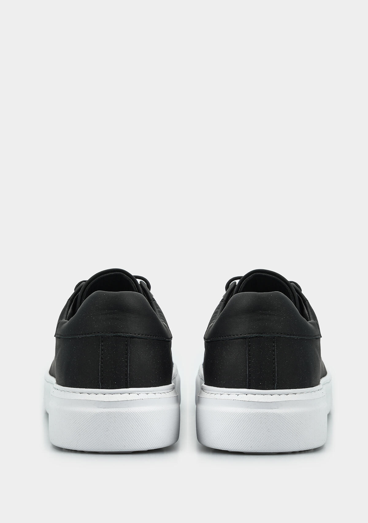 Siyah Deri Erkek Sneaker