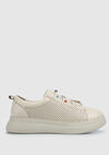 Bej Deri Kadın Sneaker