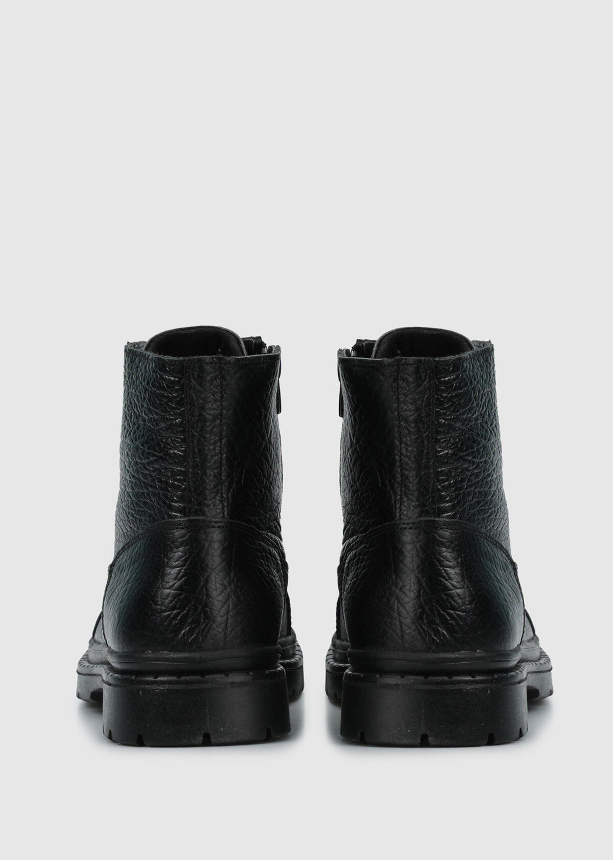 Siyah Deri Erkek Bot