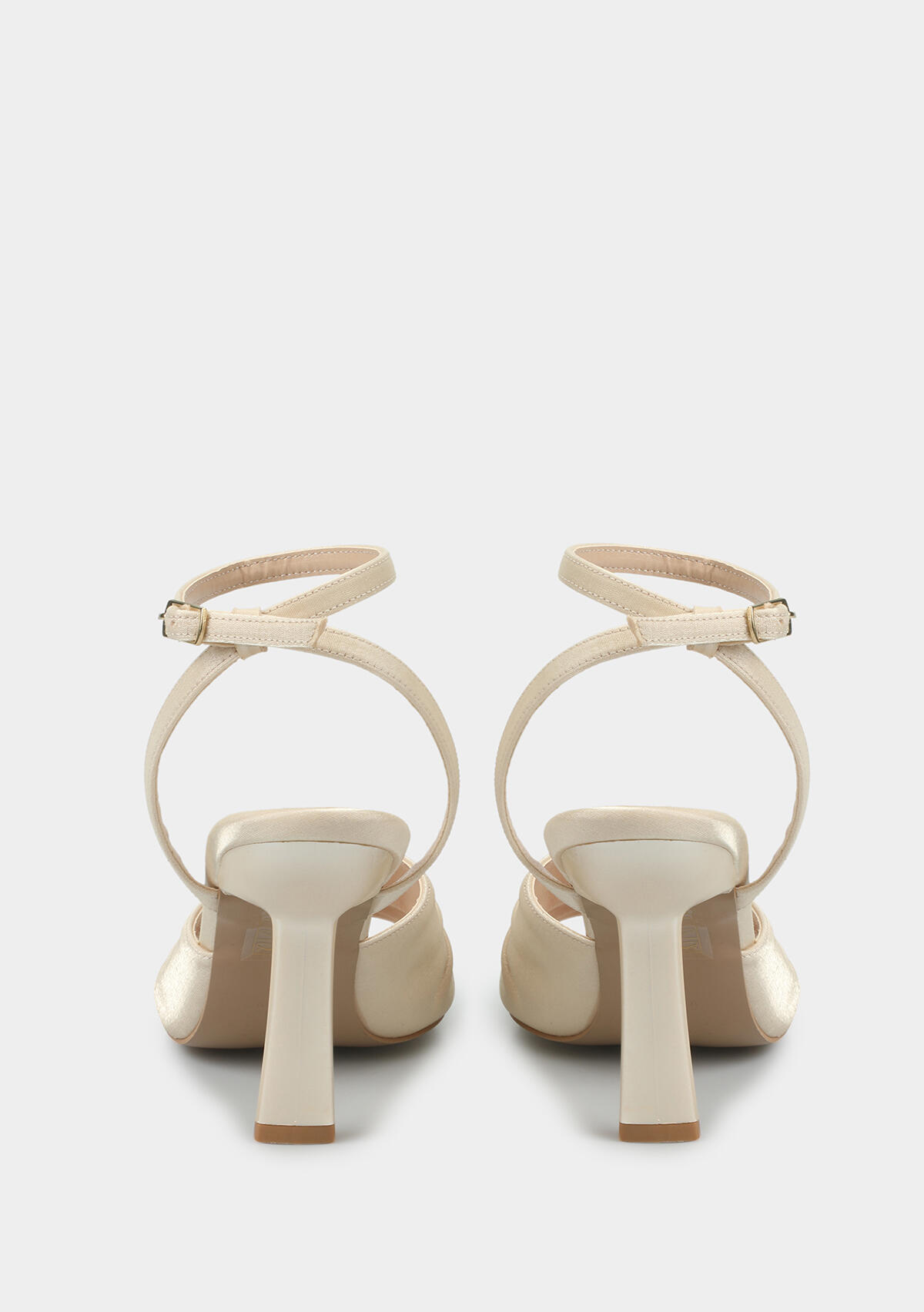 Bej Kadın Topuklu Sandalet