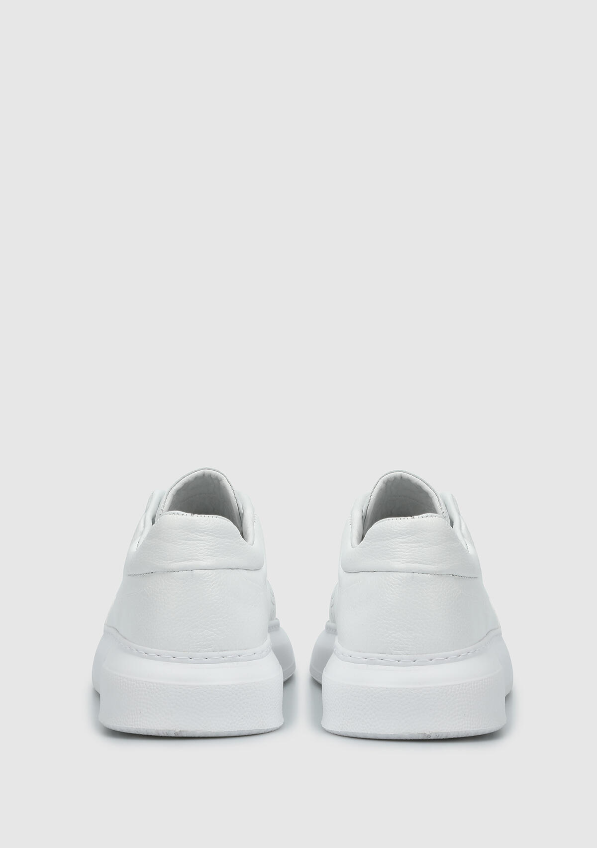 Beyaz Deri Erkek Sneaker