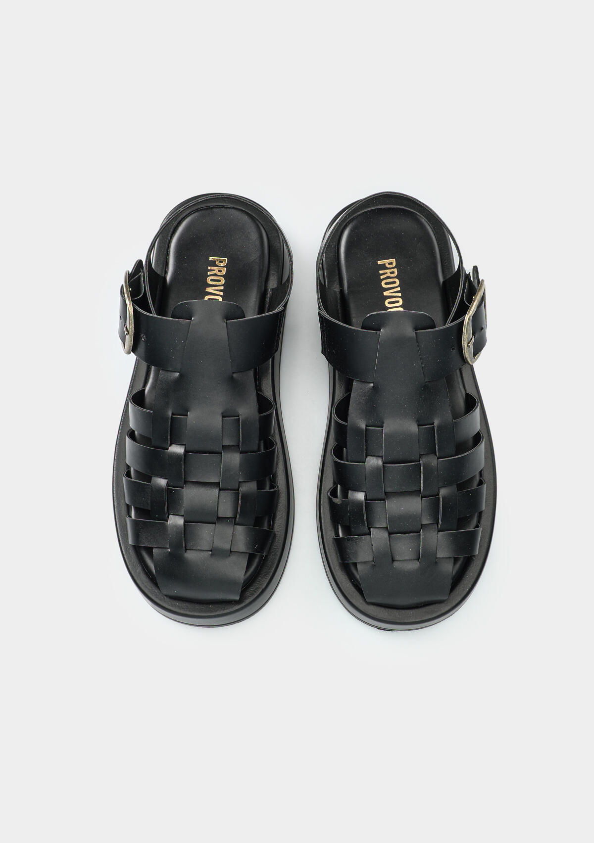 Siyah Kadın Düz Sandalet