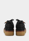 Siyah Deri Kadın Sneaker