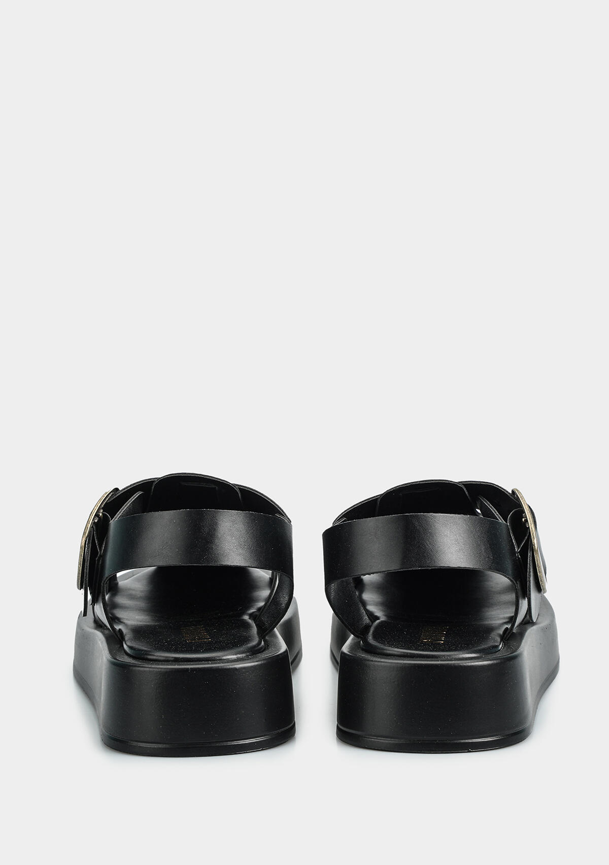 Siyah Kadın Düz Sandalet