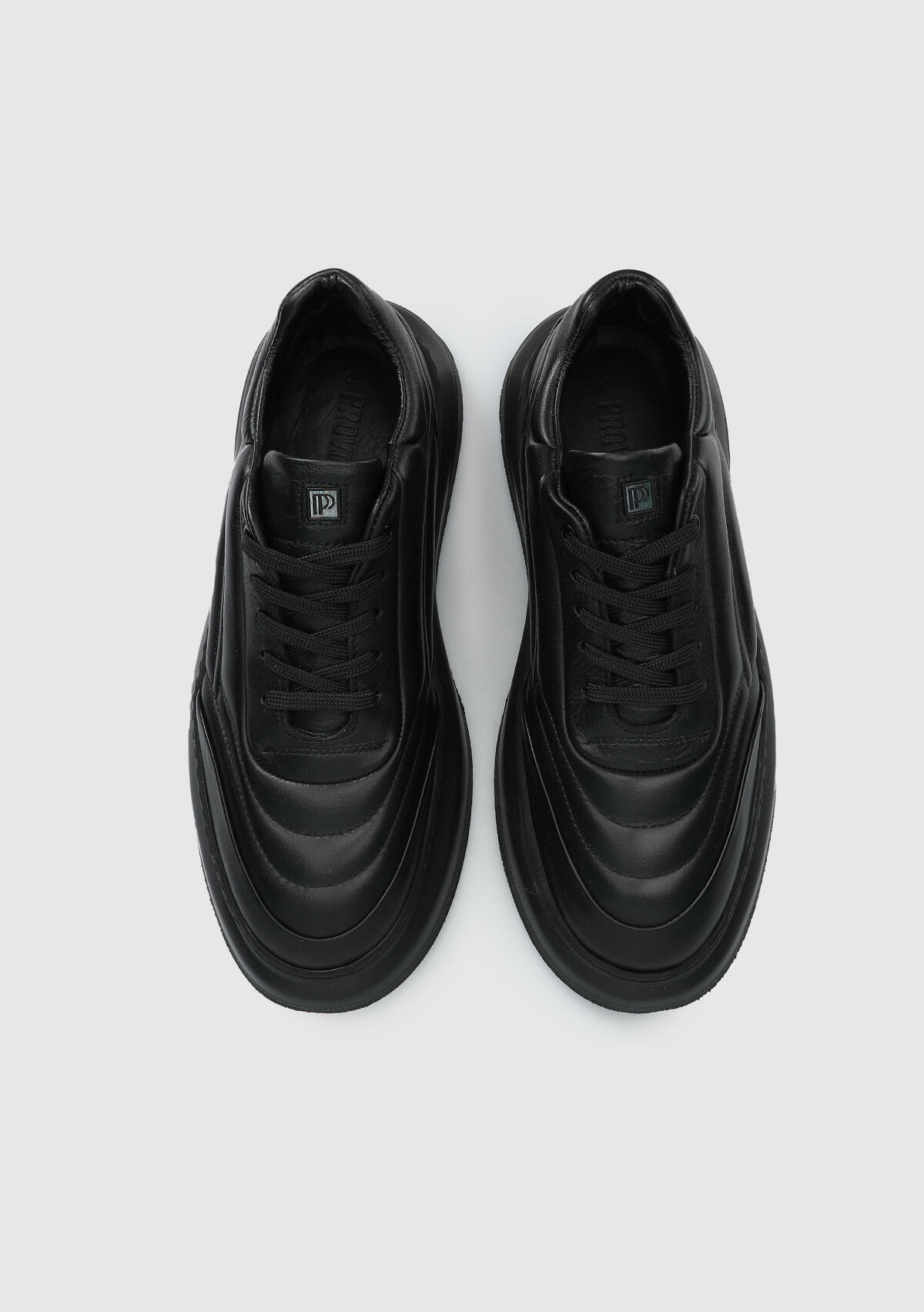 Siyah Deri Erkek Sneaker