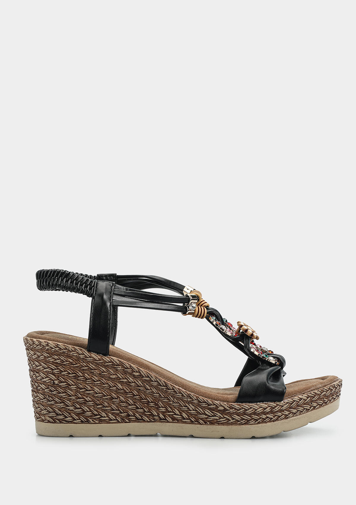 Siyah Kadın Topuklu Sandalet