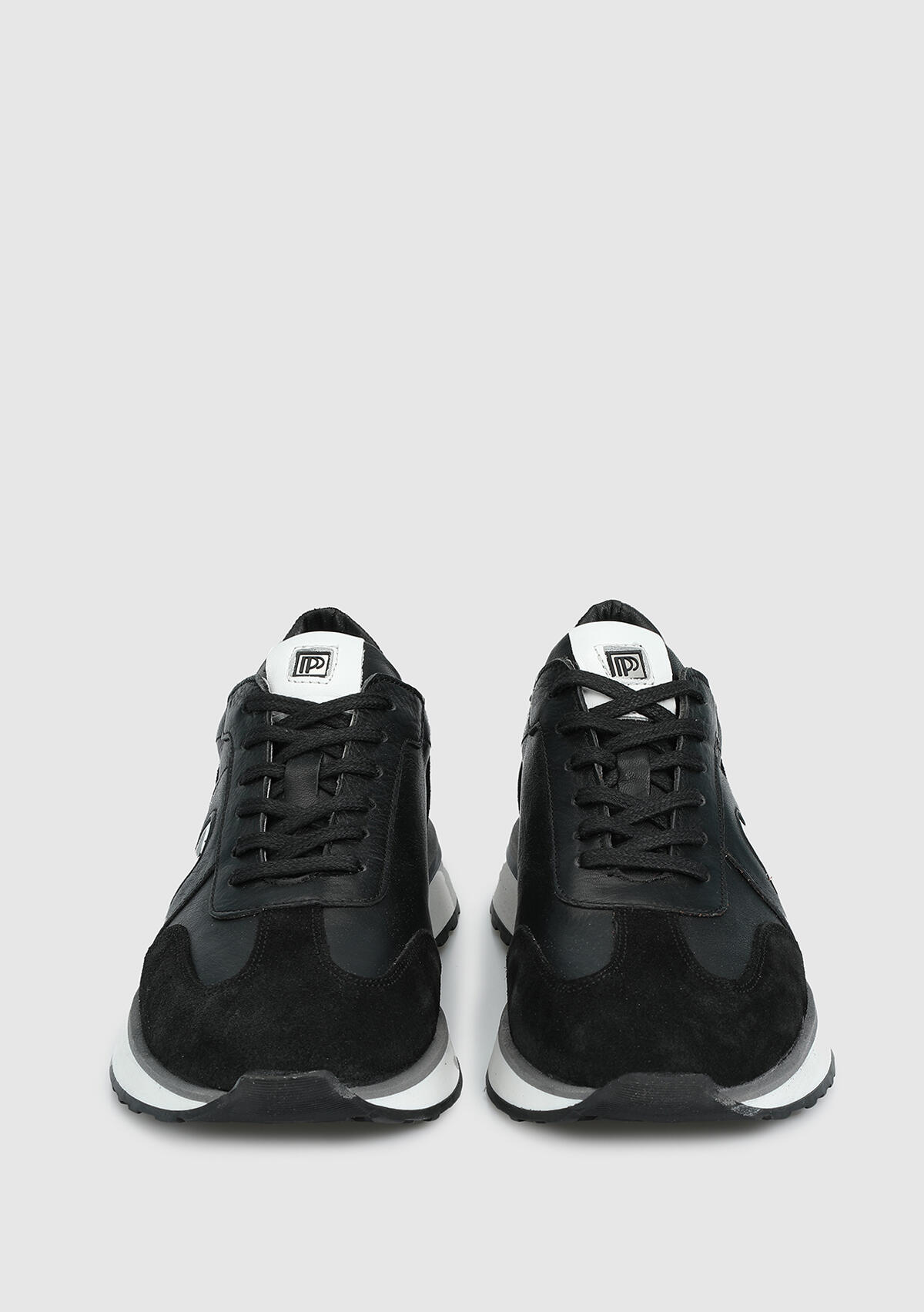 Siyah Deri Erkek Sneaker